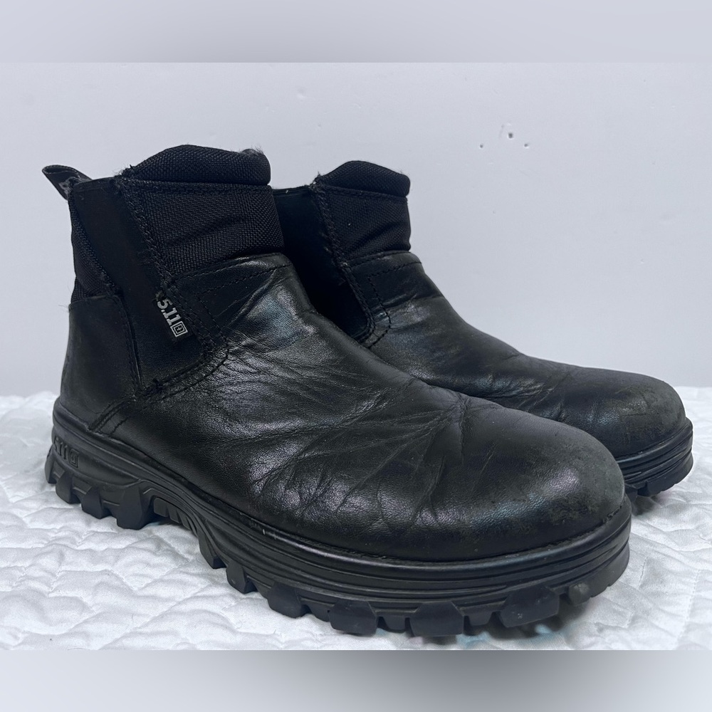 5.11 Tactical Men's Black Tactical Boots 9.5 slip on Chukka